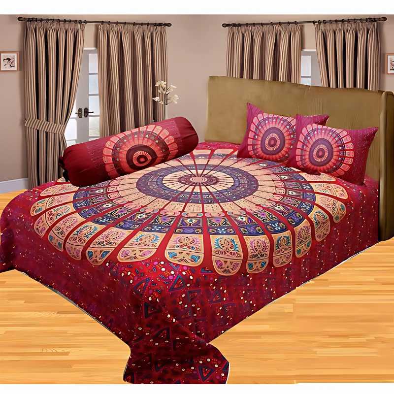 Exclusive 100% Cotton Bed Sheet 7.5 feet by 8 feet