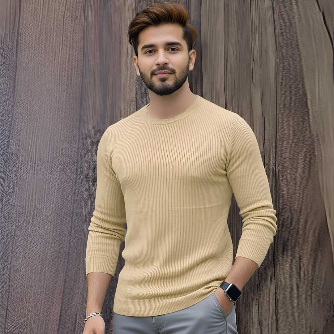 Men's,Premium,2/2,Rib,Full,Sleeve,T-shirt