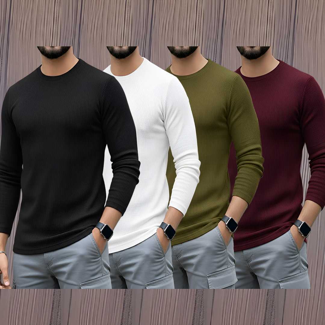 Men's,Premium,2/2,Rib,Full,Sleeve,T-shirt